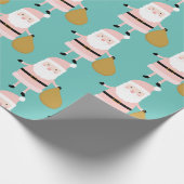 Cute Pink Kerstkerstkerstkerstkerstkerstkerstkerst Cadeaupapier (Hoek)