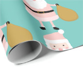 Cute Pink Kerstkerstkerstkerstkerstkerstkerstkerst Cadeaupapier (Rol Hoek)