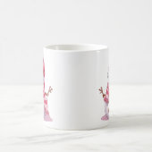 Cute Pink kerstman Snowman Koffiemok (Center)
