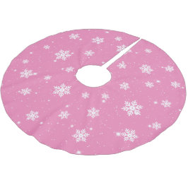 Cute Pink-kerstsnowflake-winterpatroon Kerstboom Rok