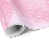 Cute Pink Kerstwinter Flamingo Bird Cadeaupapier (Rol Hoek)