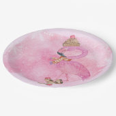 Cute Pink Kerstwinter Flamingo Bird Papieren Bordje (Gekanteld)