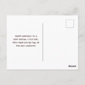 Cute Pink Kinder Toys Birthday Celebration Foto Briefkaart (Achterkant)