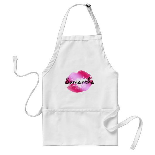 Cute Pink Kissy lips Standaard Schort (Voorkant)