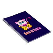 Cute Pink Kitty - Born to Dazzle Art Notitieboek (Rechterzijde)