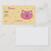 Cute Pink Kitty Cat Visitekaartje (Voorkant / Achterkant)