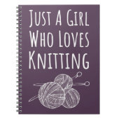 Cute Pink Knitter Gifts Purple Knitting Notitieboek (Voorkant)