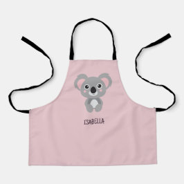 Cute Pink Koala Girls - Gepersonaliseerd Schort