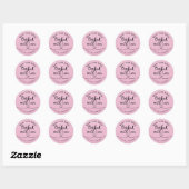 Cute Pink Kraft Baked with Love Ronde Sticker (Vel)