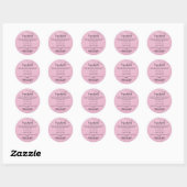 Cute Pink Kraft Heart Bakery Ingredient Ronde Sticker (Vel)