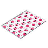 Cute Pink Labybirds and Flowers Notitieboek (Linkerzijde)