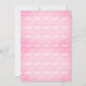 Cute Pink Ladybug Floral Baby shower Kaart (Achterkant)