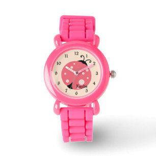 Cute Pink Ladybug Kinder Watch Horloge
