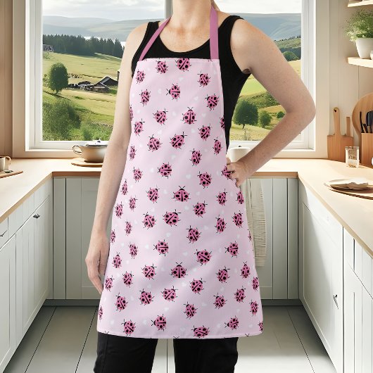 Cute Pink Ladybug Polka Dot Hearts Patroon Schort