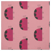 Cute Pink Ladybugs Stof (Swatch)