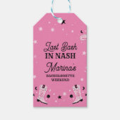 Cute Pink Last Bash in Nash Nashville Bachelorette Cadeaulabel (Voorkant)