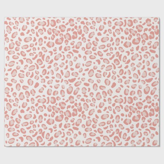 Cute Pink Leopard Pattern Cadeaupapier (Vlak)