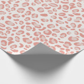Cute Pink Leopard Pattern Cadeaupapier (Hoek)
