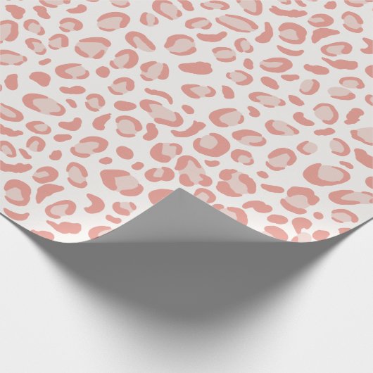 Cute Pink Leopard Pattern Cadeaupapier (Hoek)