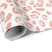 Cute Pink Leopard Pattern Cadeaupapier (Rol Hoek)