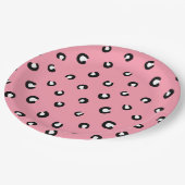 Cute Pink Leopard Pattern Papieren Bordje (Gekanteld)