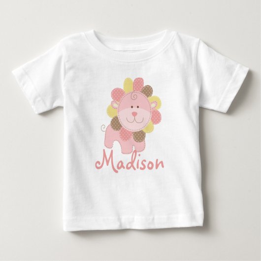 Cute Pink Lion Safari Oerwoud Gepersonaliseerde ve (Voorkant)