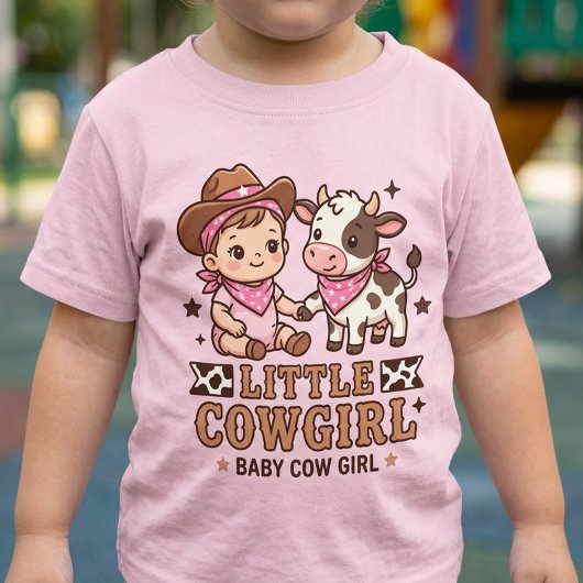 Cute Pink Little Cowgirl Baby Cow Girl Western 