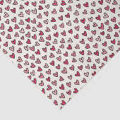 Cute Pink Little Hearts Tissue Paper Tissuepapier (Detail)