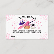 Cute Pink Little Pumpkin Baby shower Diaper Raffle