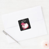 Cute Pink Little Pumpkin Halloween Herfst Toadstoo Vierkante Sticker (Envelop)