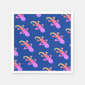 Cute Pink Lizard Gecko Pattern Kinderen Birthday Servetten (Voorkant)
