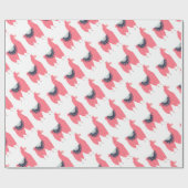 Cute Pink Llama Cadeaupapier (Vlak)