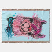 Cute Pink Llama Deken (Voorkant)