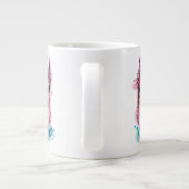 Cute Pink Llama Grote Koffiekop (Achterkant)