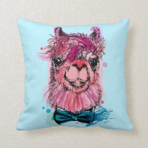 Cute Pink Llama Kussen