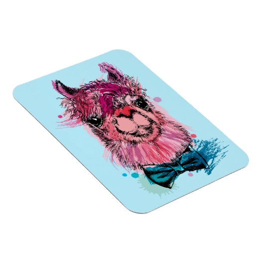 Cute Pink Llama Magneet (Rechterzijde)