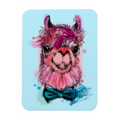 Cute Pink Llama Magneet (Verticaal)