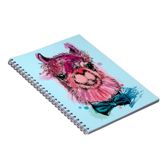 Cute Pink Llama Notitieboek (Rechterzijde)