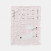 Cute Pink Llama Polka Dot Baby Milestone Fleece Deken (Voorkant)