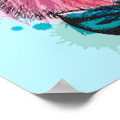 Cute Pink Llama Poster (Hoek)