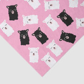 Cute Pink Llama Weefpapier Tissuepapier (Detail)