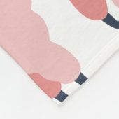 Cute Pink Llama's and Green Cactus Fleece Deken (Hoek)