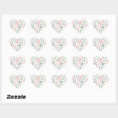 Cute Pink Llama's and Green Cactus Hart Sticker (Vel)