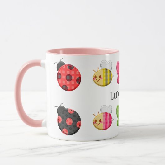 Cute Pink Love Bug Mok (Links)