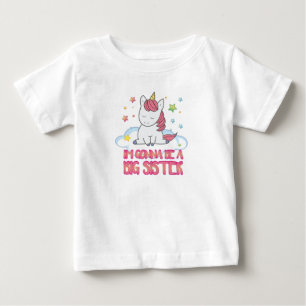 Cute Pink Magical Unicorn Ik ga een grote zuster w