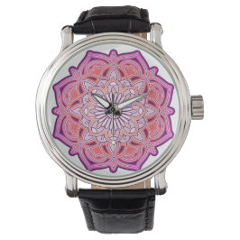 Cute Pink Mandala Horloge
