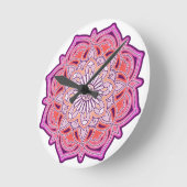 Cute Pink Mandala    Ronde Klok (Hoek)