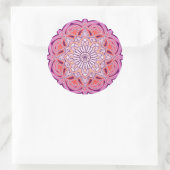 Cute Pink Mandala Ronde Sticker (Tas)