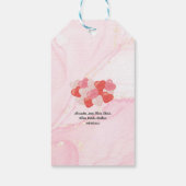 Cute Pink Marble Glitter Galentine Day Cadeaulabel (Achterkant)