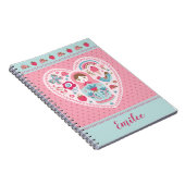 Cute Pink Matryoshka Russische dollar Notitieboek (Rechterzijde)